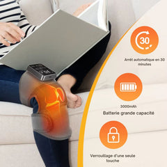 ZenKnee Pro™ – Genouillère Chauffante & Vibrante 5 Niveaux (Rechargeable)