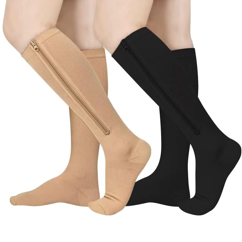 CircuZip™ – Chaussettes de Compression Zippées Haute Performance