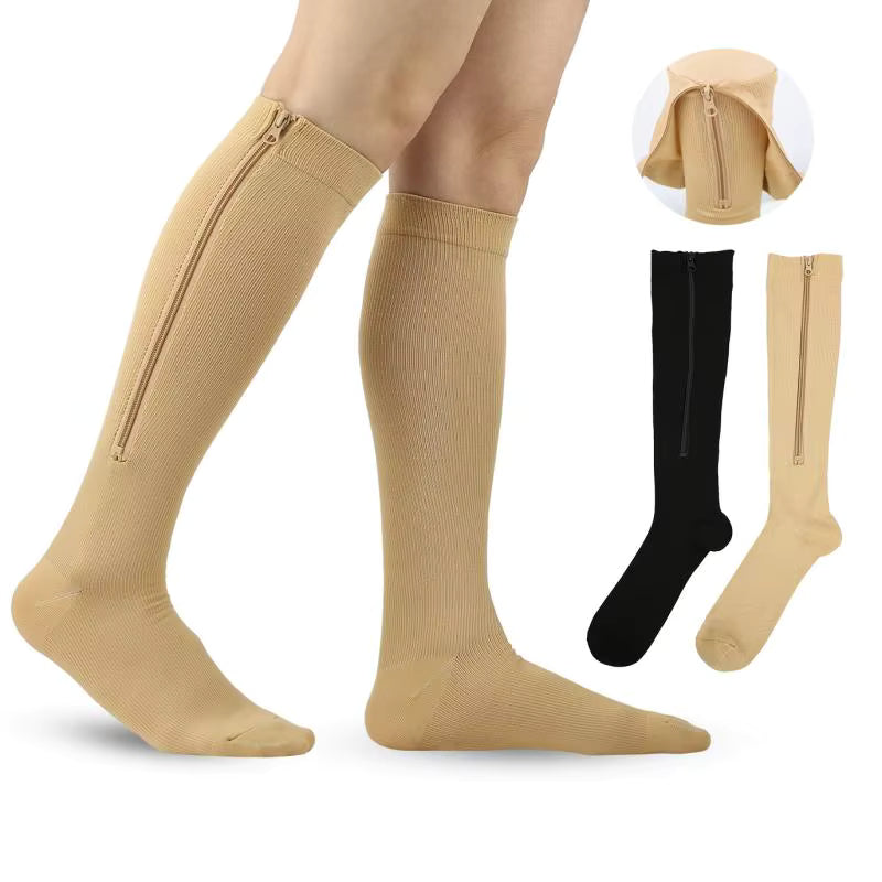 CircuZip™ – Chaussettes de Compression Zippées Haute Performance