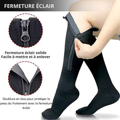 CircuZip™ – Chaussettes de Compression Zippées Haute Performance