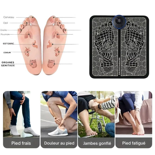 ZenFoot™ – Appareil de massage plantaire EMS rechargeable