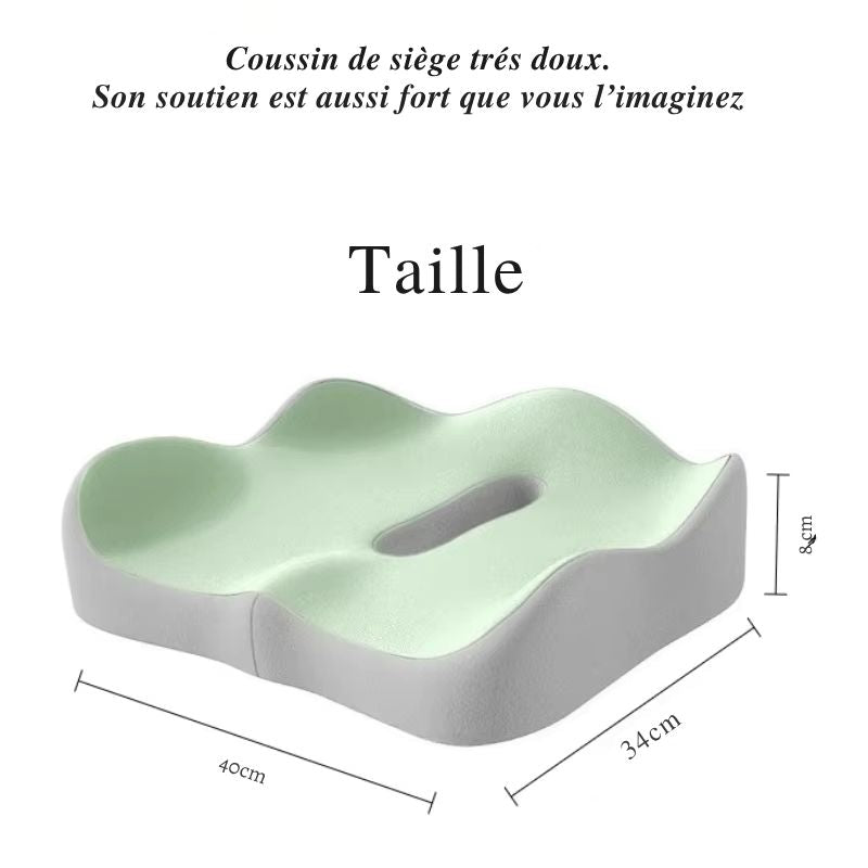 ZenCush™ – Coussin d’assise ergonomique en mousse mémoire