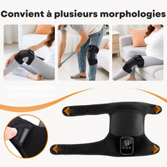 ZenKnee Pro™ – Genouillère Chauffante & Vibrante 5 Niveaux (Rechargeable)