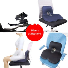 ZenRelief™ – Coussin d’assise & de dos ergonomique anti-pression