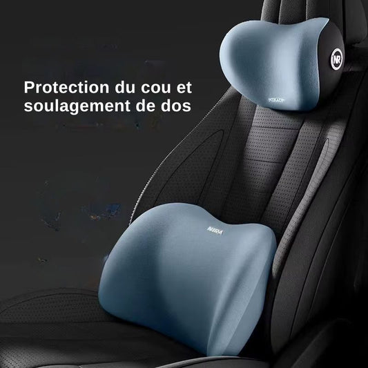 ZenDuo™ – Set ergonomique appui-tête & coussin lombaire