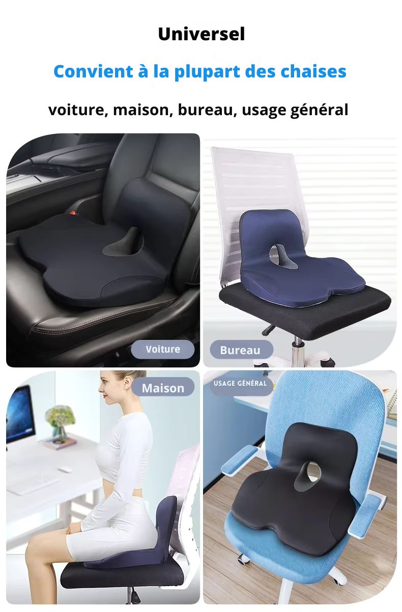 ZenRelief™ – Coussin d’assise & de dos ergonomique anti-pression
